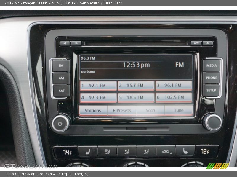 Reflex Silver Metallic / Titan Black 2012 Volkswagen Passat 2.5L SE
