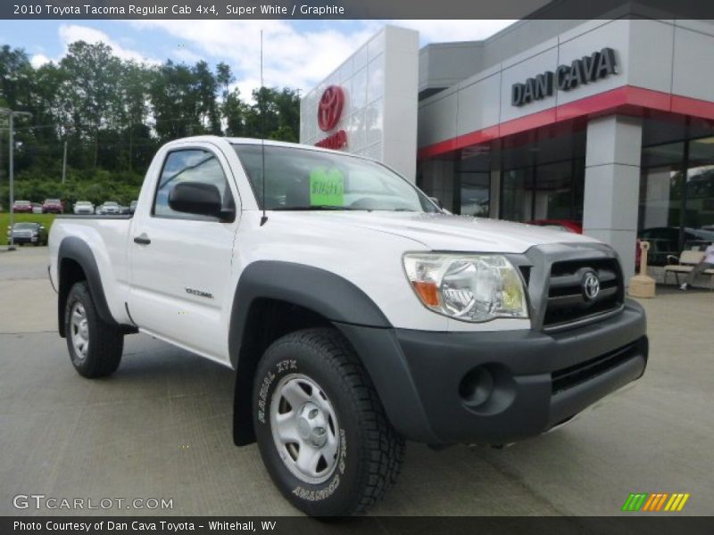 Super White / Graphite 2010 Toyota Tacoma Regular Cab 4x4