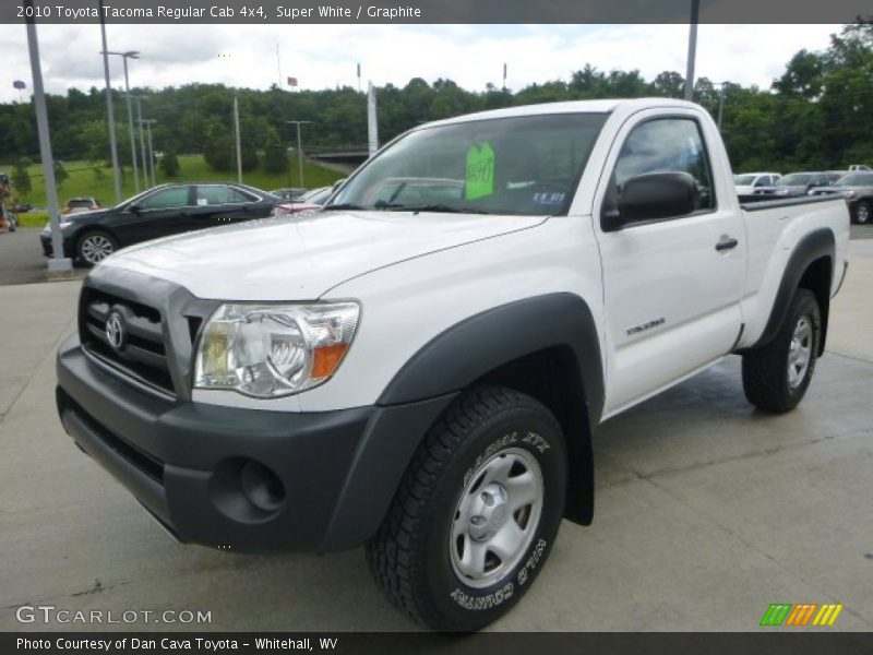 Super White / Graphite 2010 Toyota Tacoma Regular Cab 4x4