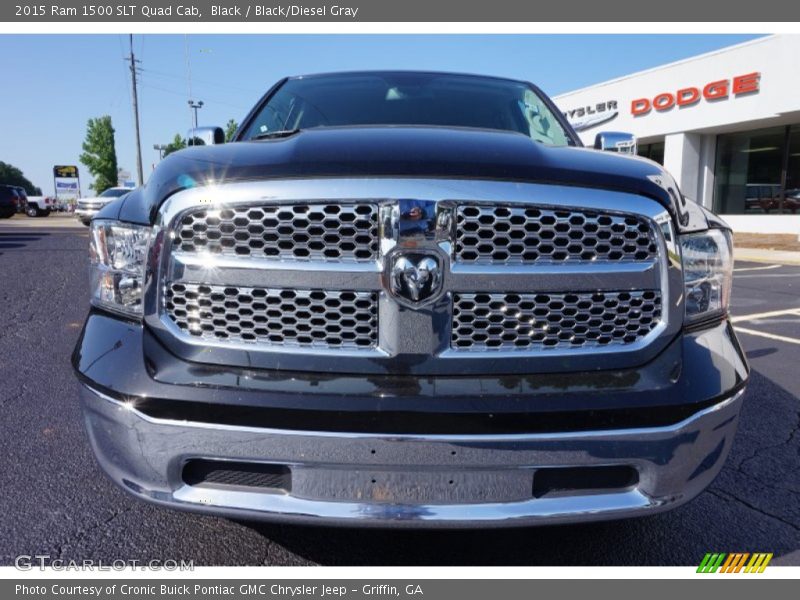 Black / Black/Diesel Gray 2015 Ram 1500 SLT Quad Cab