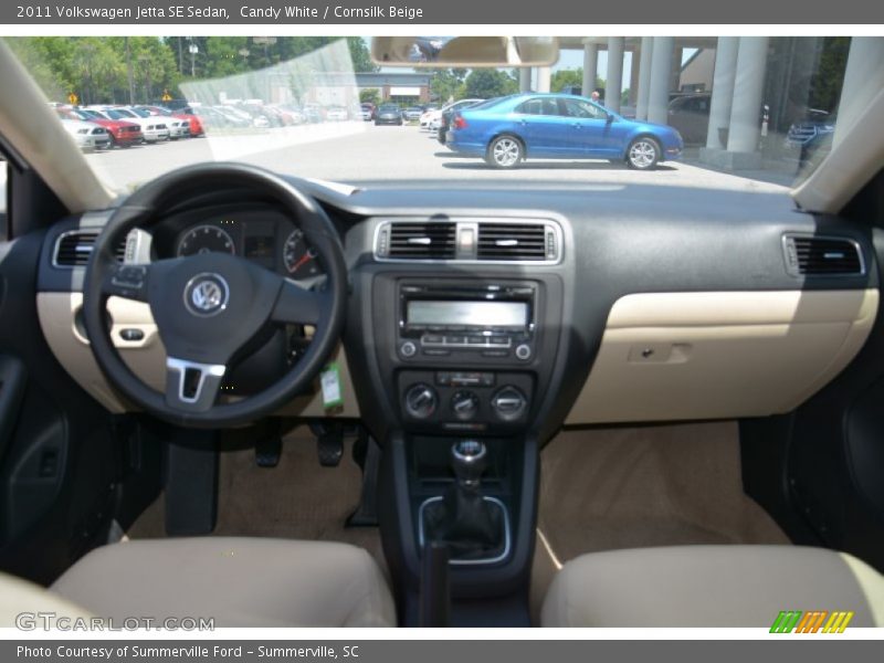 Candy White / Cornsilk Beige 2011 Volkswagen Jetta SE Sedan