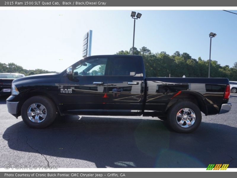 Black / Black/Diesel Gray 2015 Ram 1500 SLT Quad Cab