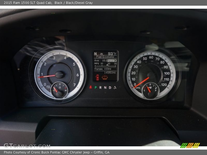 Black / Black/Diesel Gray 2015 Ram 1500 SLT Quad Cab