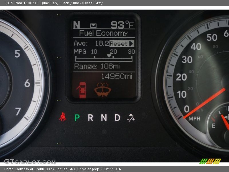 Black / Black/Diesel Gray 2015 Ram 1500 SLT Quad Cab