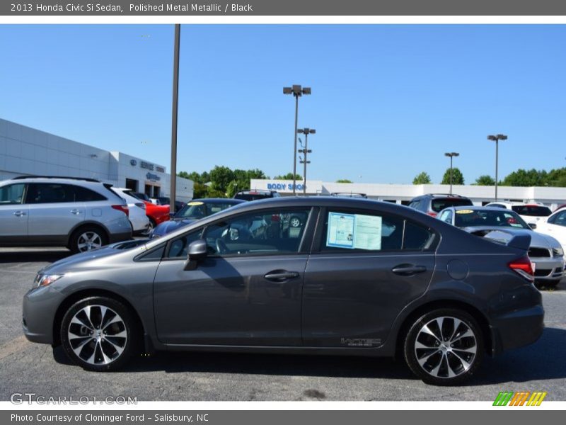 Polished Metal Metallic / Black 2013 Honda Civic Si Sedan