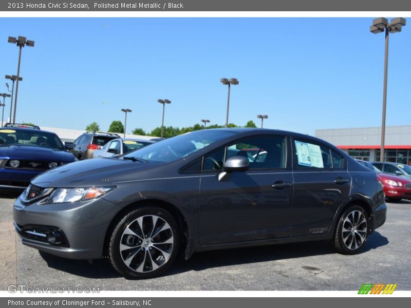 Polished Metal Metallic / Black 2013 Honda Civic Si Sedan