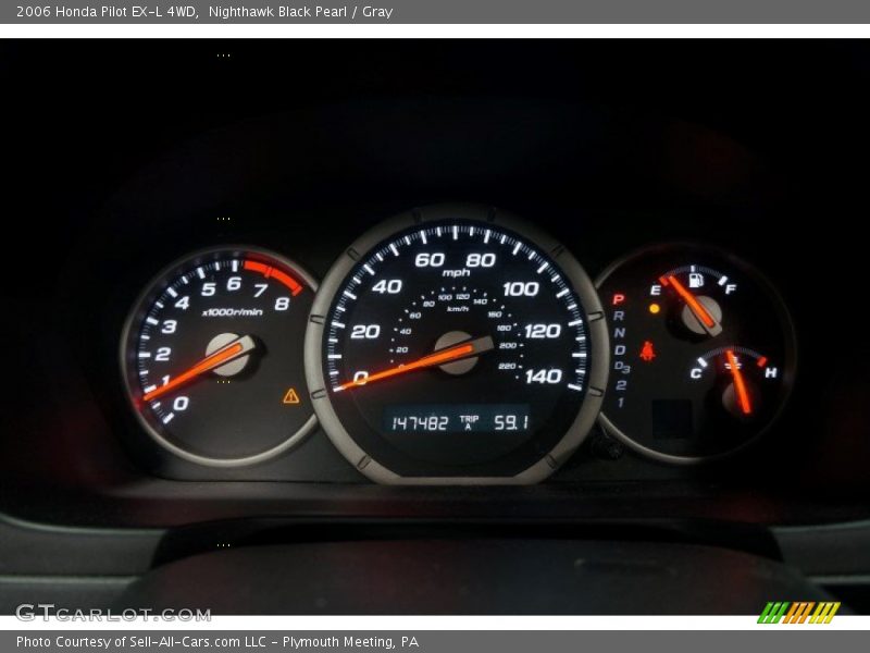 Nighthawk Black Pearl / Gray 2006 Honda Pilot EX-L 4WD