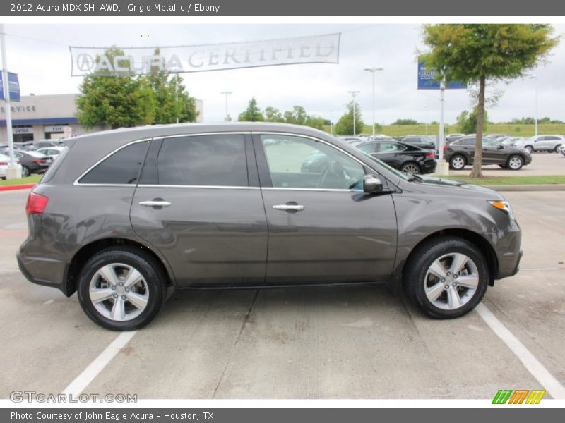 Grigio Metallic / Ebony 2012 Acura MDX SH-AWD
