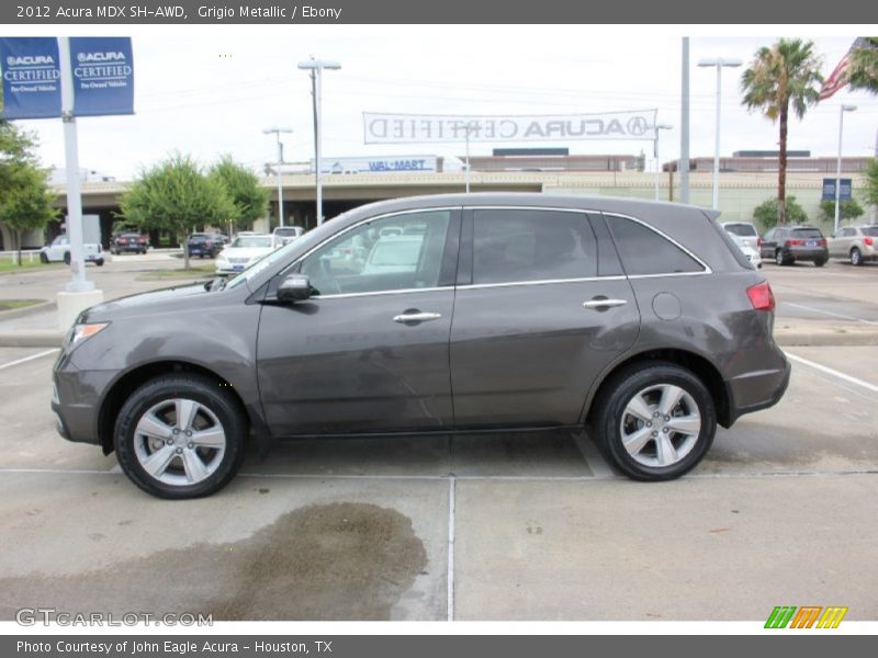 Grigio Metallic / Ebony 2012 Acura MDX SH-AWD