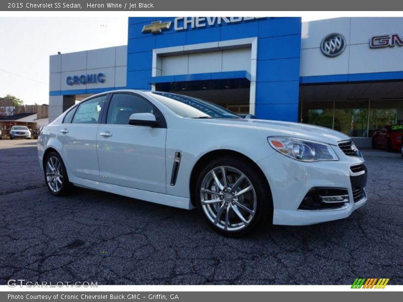 Heron White / Jet Black 2015 Chevrolet SS Sedan