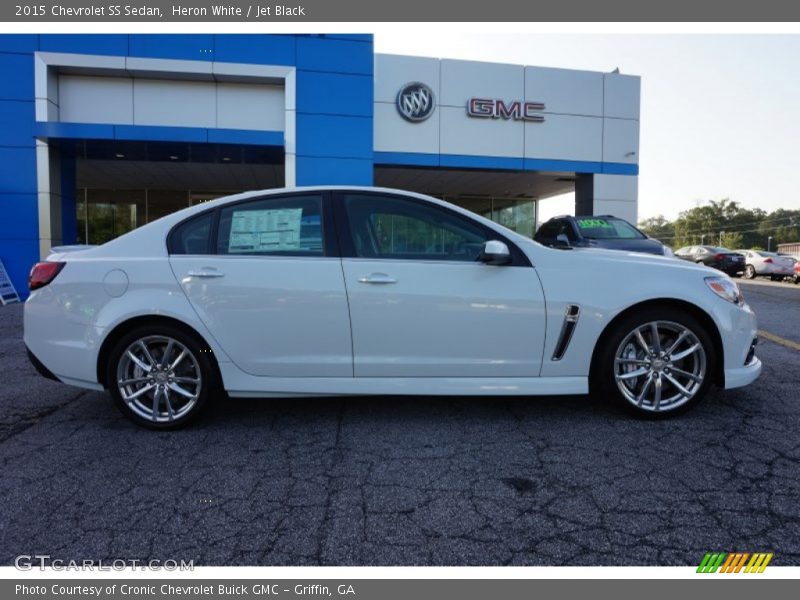 Heron White / Jet Black 2015 Chevrolet SS Sedan