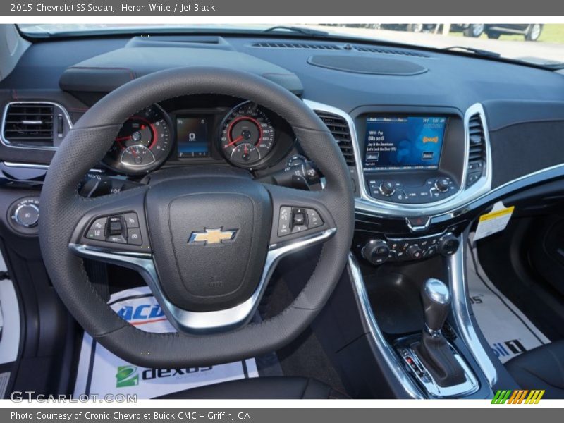 Heron White / Jet Black 2015 Chevrolet SS Sedan