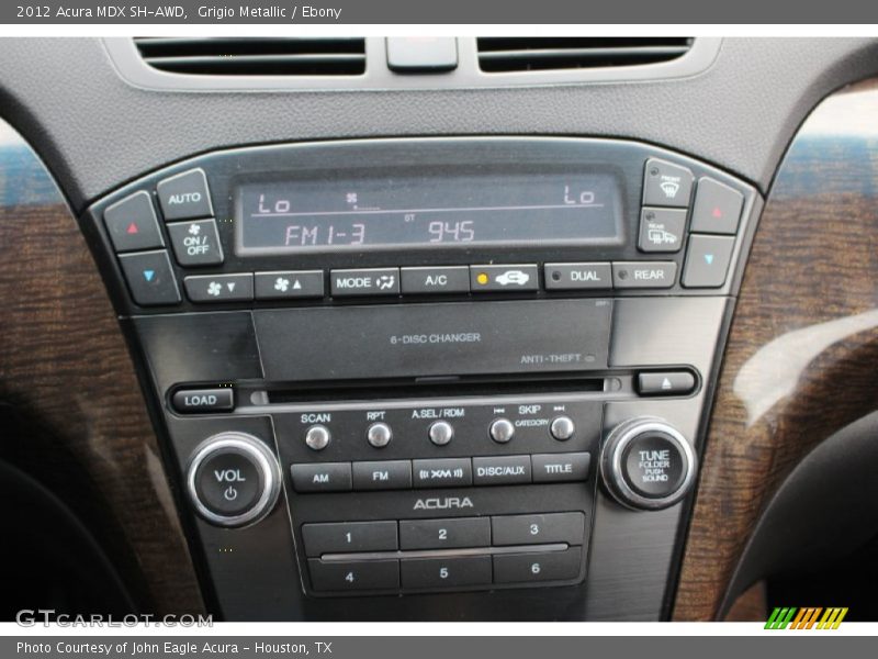 Grigio Metallic / Ebony 2012 Acura MDX SH-AWD