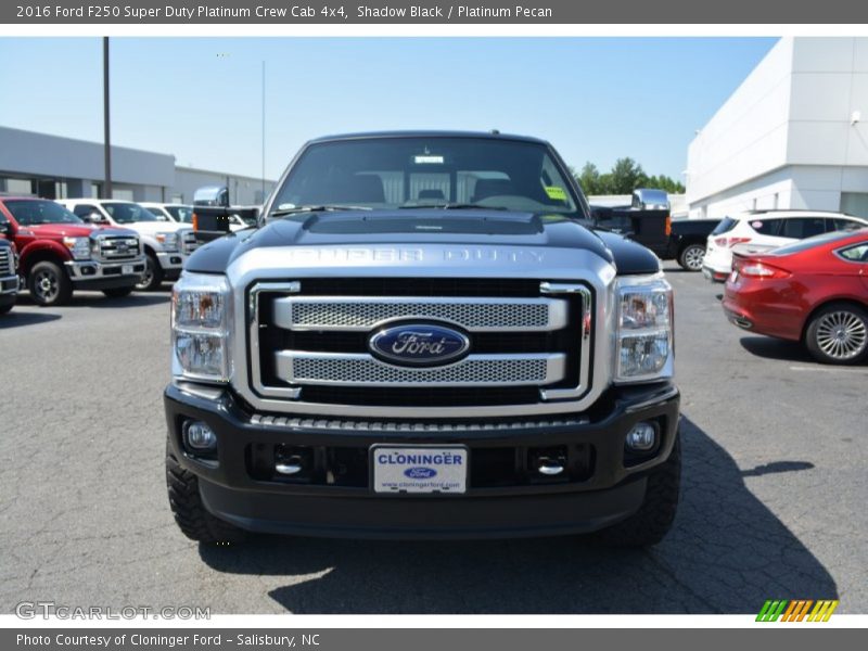 Shadow Black / Platinum Pecan 2016 Ford F250 Super Duty Platinum Crew Cab 4x4