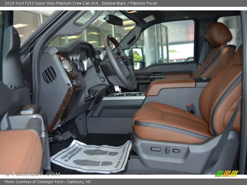 Front Seat of 2016 F250 Super Duty Platinum Crew Cab 4x4