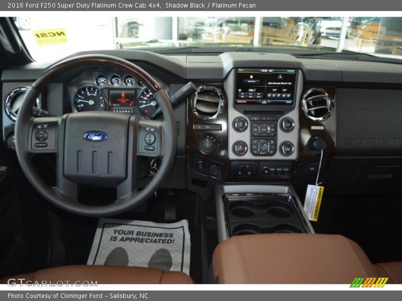 Shadow Black / Platinum Pecan 2016 Ford F250 Super Duty Platinum Crew Cab 4x4