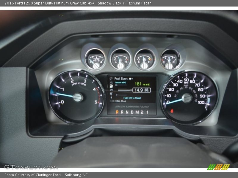 Shadow Black / Platinum Pecan 2016 Ford F250 Super Duty Platinum Crew Cab 4x4