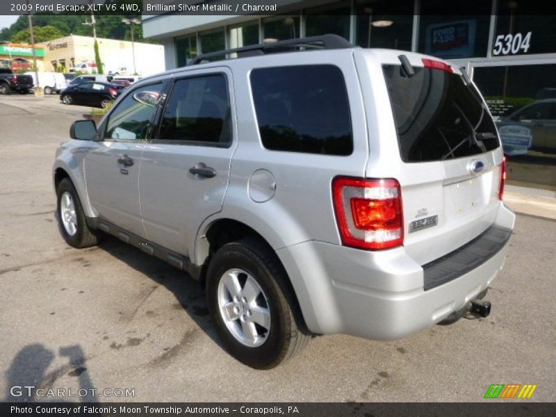 Brilliant Silver Metallic / Charcoal 2009 Ford Escape XLT V6 4WD