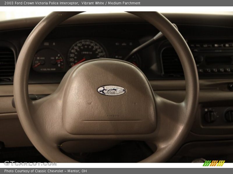 Vibrant White / Medium Parchment 2003 Ford Crown Victoria Police Interceptor