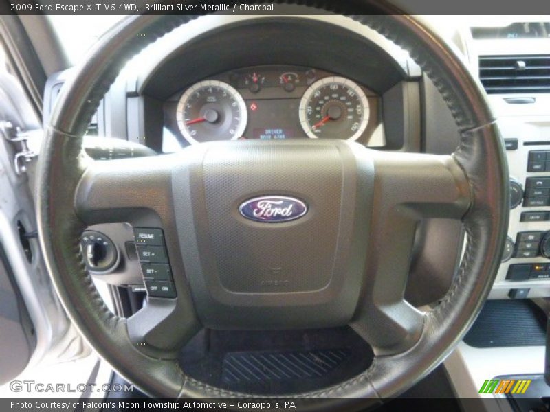 Brilliant Silver Metallic / Charcoal 2009 Ford Escape XLT V6 4WD