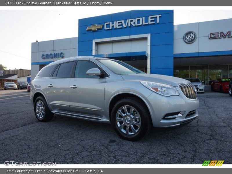 Quicksilver Metallic / Ebony/Ebony 2015 Buick Enclave Leather