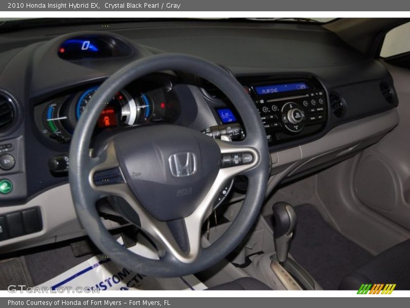 Crystal Black Pearl / Gray 2010 Honda Insight Hybrid EX