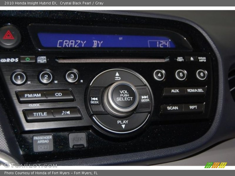 Crystal Black Pearl / Gray 2010 Honda Insight Hybrid EX