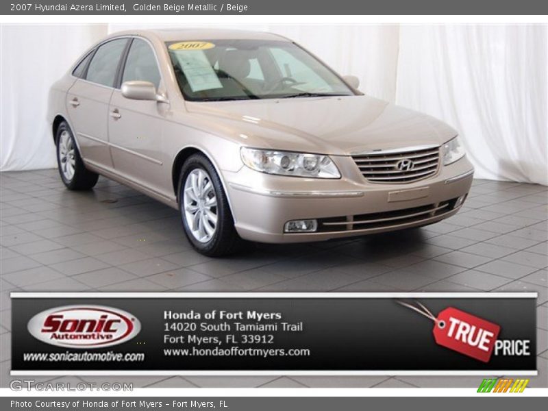 Golden Beige Metallic / Beige 2007 Hyundai Azera Limited
