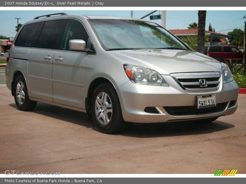 Silver Pearl Metallic / Gray 2007 Honda Odyssey EX-L