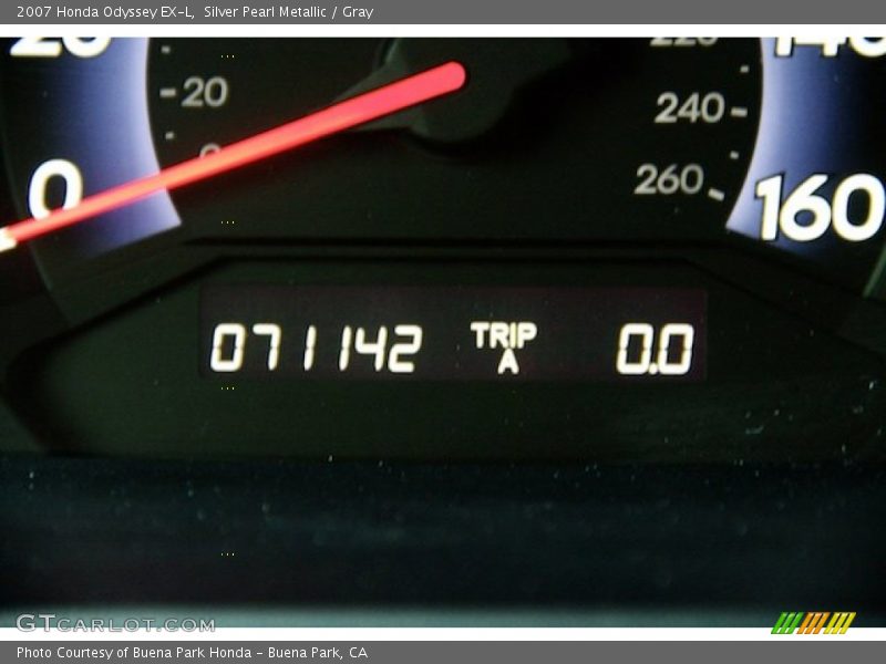 Silver Pearl Metallic / Gray 2007 Honda Odyssey EX-L