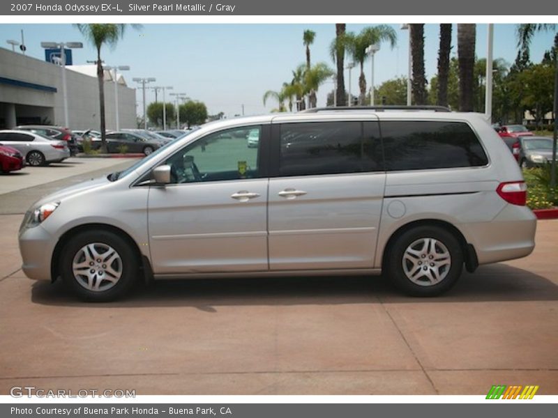 Silver Pearl Metallic / Gray 2007 Honda Odyssey EX-L