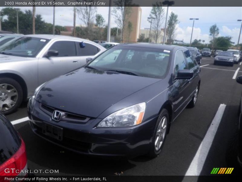 Graphite Pearl / Gray 2003 Honda Accord EX V6 Sedan