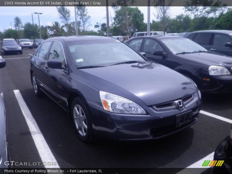 Graphite Pearl / Gray 2003 Honda Accord EX V6 Sedan