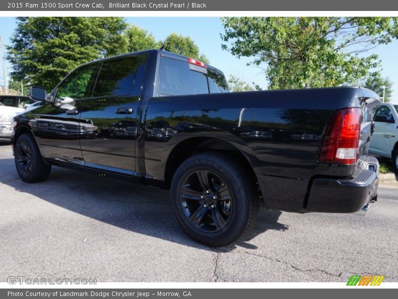 Brilliant Black Crystal Pearl / Black 2015 Ram 1500 Sport Crew Cab