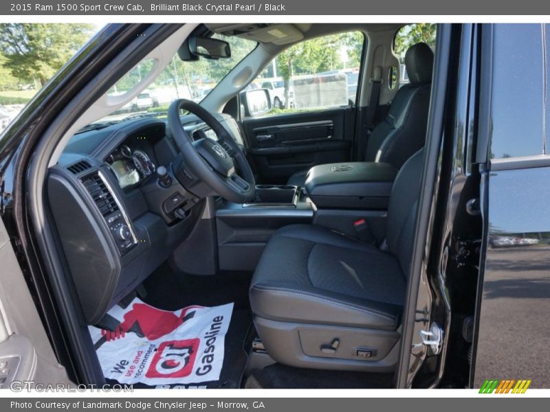 Brilliant Black Crystal Pearl / Black 2015 Ram 1500 Sport Crew Cab