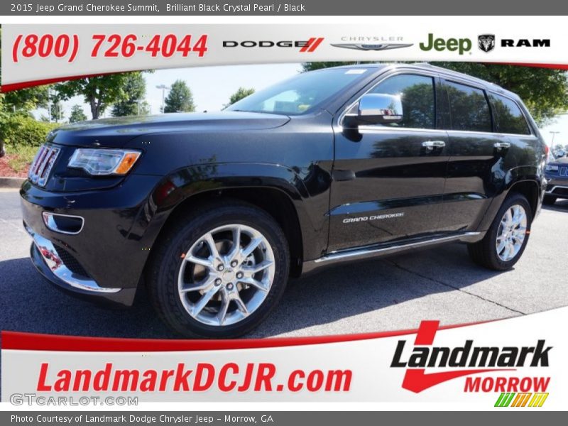 Brilliant Black Crystal Pearl / Black 2015 Jeep Grand Cherokee Summit