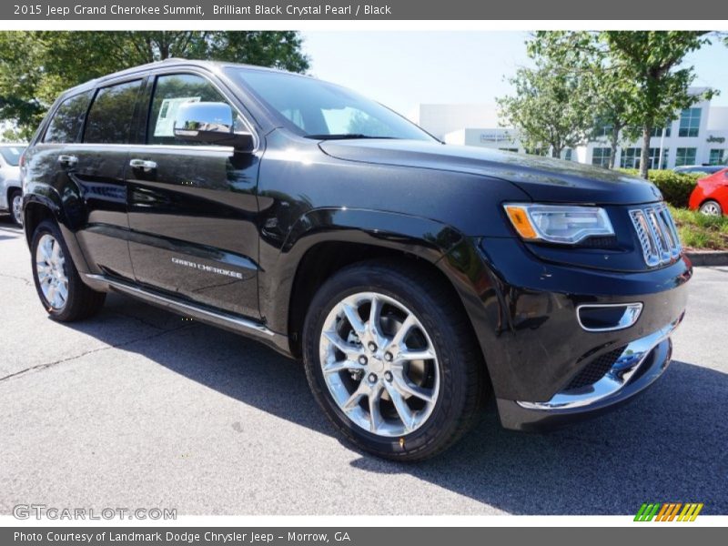 Brilliant Black Crystal Pearl / Black 2015 Jeep Grand Cherokee Summit