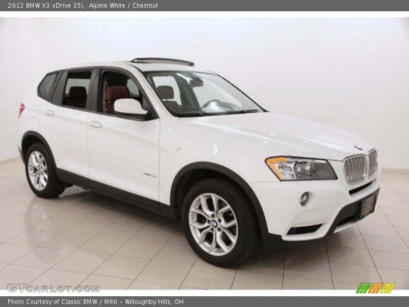 Alpine White / Chestnut 2013 BMW X3 xDrive 35i