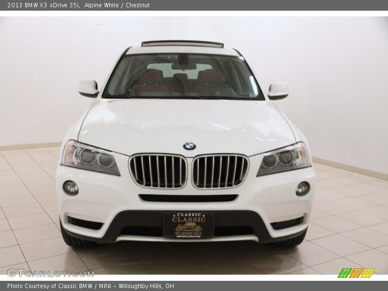 Alpine White / Chestnut 2013 BMW X3 xDrive 35i