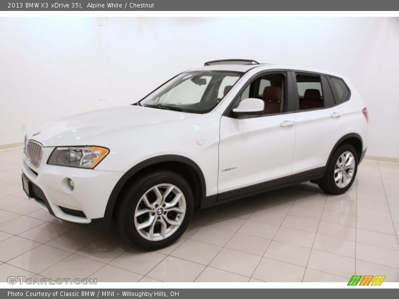 Alpine White / Chestnut 2013 BMW X3 xDrive 35i