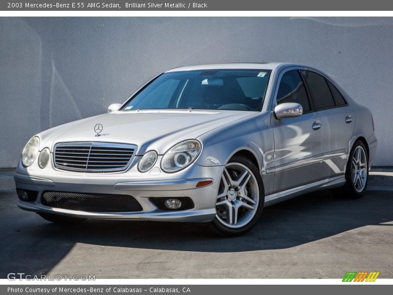 Brilliant Silver Metallic / Black 2003 Mercedes-Benz E 55 AMG Sedan