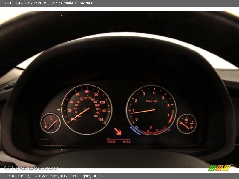 Alpine White / Chestnut 2013 BMW X3 xDrive 35i