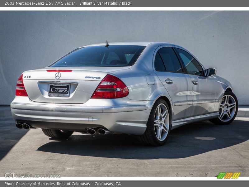 Brilliant Silver Metallic / Black 2003 Mercedes-Benz E 55 AMG Sedan