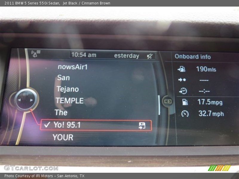 Jet Black / Cinnamon Brown 2011 BMW 5 Series 550i Sedan