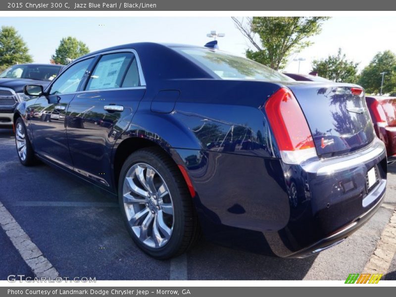 Jazz Blue Pearl / Black/Linen 2015 Chrysler 300 C