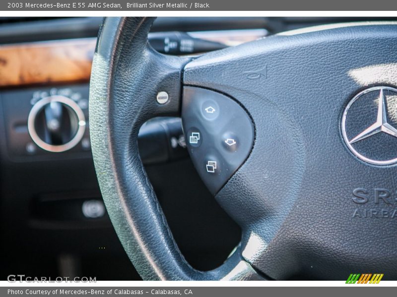 Brilliant Silver Metallic / Black 2003 Mercedes-Benz E 55 AMG Sedan