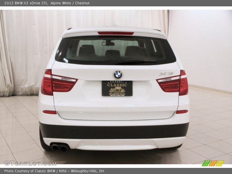 Alpine White / Chestnut 2013 BMW X3 xDrive 35i