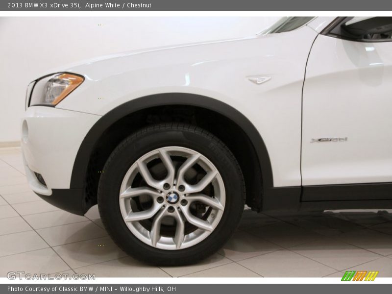 Alpine White / Chestnut 2013 BMW X3 xDrive 35i