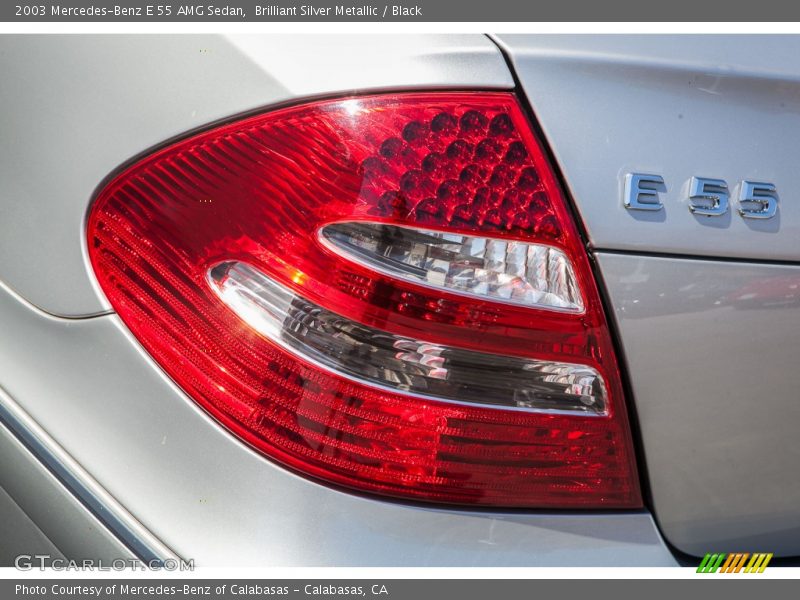 Brilliant Silver Metallic / Black 2003 Mercedes-Benz E 55 AMG Sedan