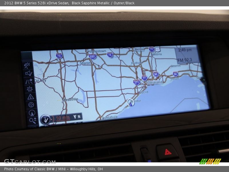 Black Sapphire Metallic / Oyster/Black 2012 BMW 5 Series 528i xDrive Sedan